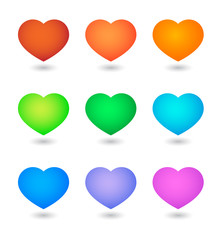 Heart icon set