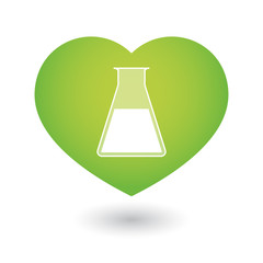Heart icon with a chemical test rube