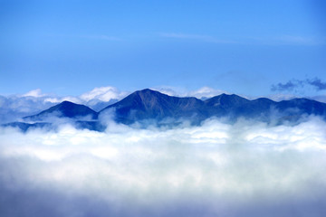 Fototapeta na wymiar Top of Mountain above the cloud Tibet, China