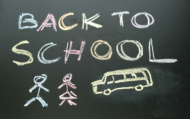 chalkboard writing back to school