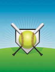 Softball Background Illustration