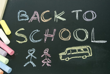 chalkboard writing back to school