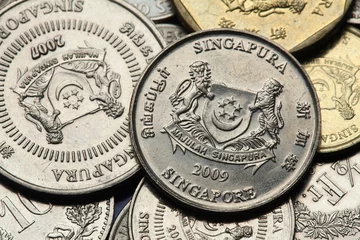 Selbstklebende Fototapeten Coins of Singapore © Vladimir Wrangel