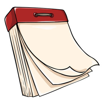 recommend clip art: Vector Cartoon Blank  Tear-off Calendar