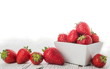 Fresh Strawberries in Bowl