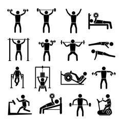 Workout Training Icons Set