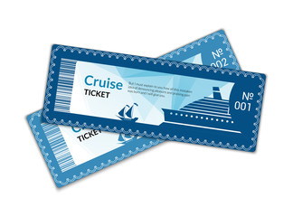 Fototapeta premium Ship cruise tickets