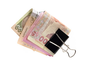 Ukrainian hryvnia clerical clamp that clamped