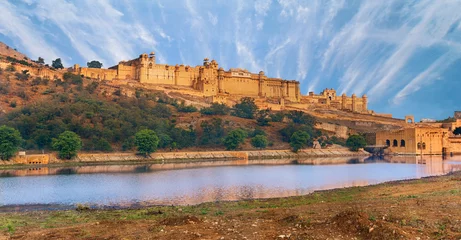 Fotobehang Gezicht op Amber fort, Jaipur, India © lena_serditova