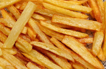 French fries fried in oil