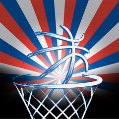 French basket ball, vector