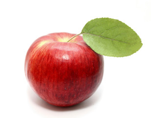 Red apple isolated on white background