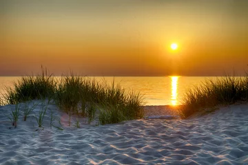 Foto auf Acrylglas Sonnenuntergang über dem Michigansee © Becky Swora