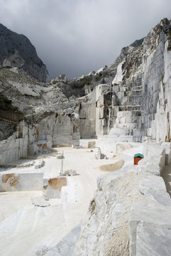 Marble quarry site in Carrara, Italy