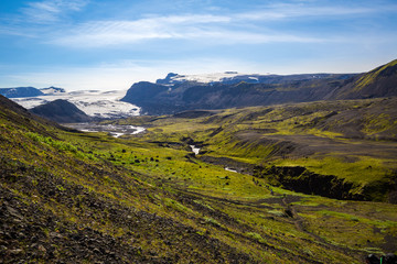 Naklejka premium Panorama of Icelandic mountains