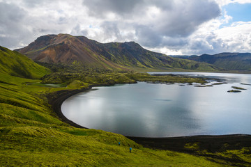 Panorama of Icelandic mountains