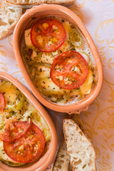 Baked cheese tomato-Greek specialty bujurdi