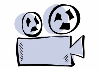 doodle stylish cinema projector