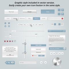 Set of elegant web elements