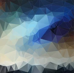 Poster Im Rahmen Abstract blue 2D polygonal background © igor_shmel