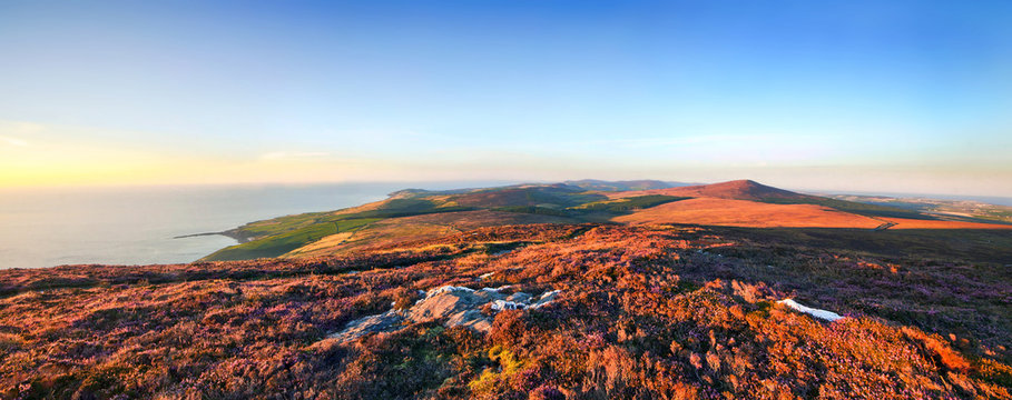 Panoramic view from Cronk ny Arrey Laa - Isle of Man