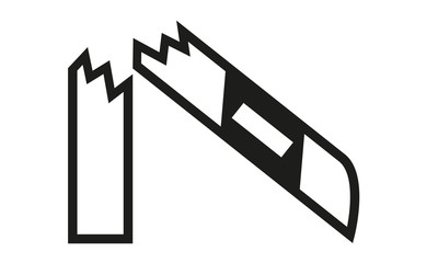 Zerbrochener Leitpfosten