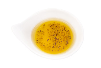 sauces on a white background in the restaurant