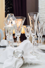 Table setting restaurant interior