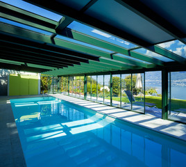 Architecture, swimming pool in interior