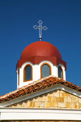 Church roof with cross