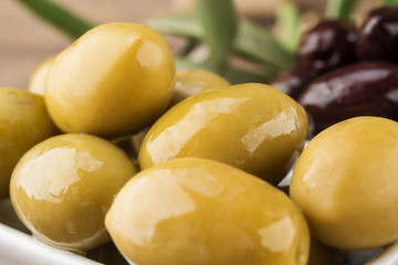 Fresh green olives