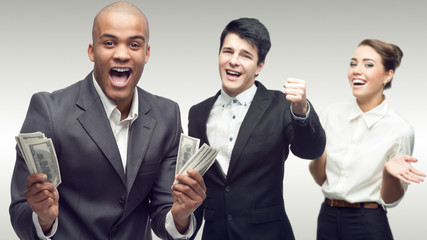 team of young successful business people