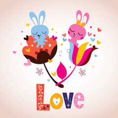 bunny characters in love