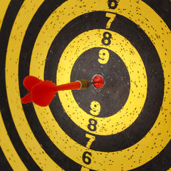 darts arrows in the target
