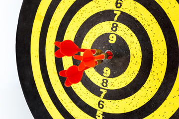 darts arrows in the target