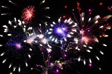 Fireworks in the night sky