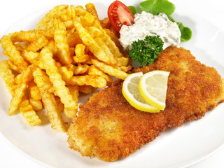 Backfisch mit Pommes Frites