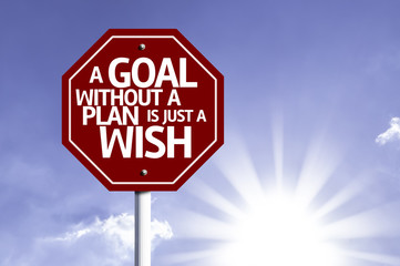 A Goal Without a Plan Is Just a Wish red sign