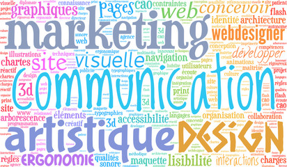 site web communication marketing nuage de mots