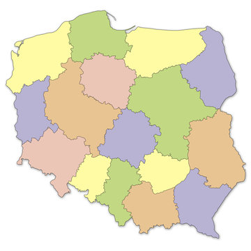 Fototapeta Map of Poland