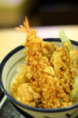 Tempura Donburi, Tempura on rice, Japanese food