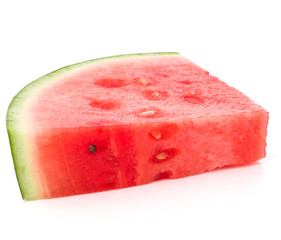 Sliced ripe watermelon isolated on white background cutout