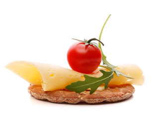 Cheese sandwich isolated on white background cutout