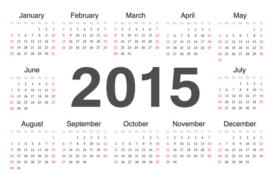 Vecto rcircle calendar 2015