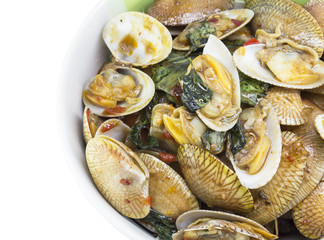 stir fried clams with roasted chili paste