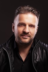 Handsome male looking at the camera