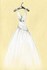 art sketch of beautiful dress