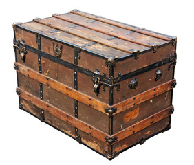 Ancient chest. Clipping path included.