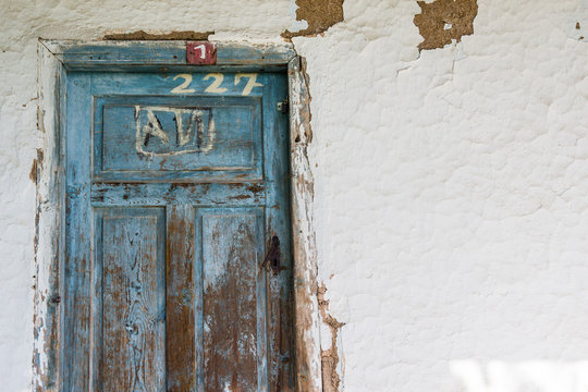 Door of abandoned house.