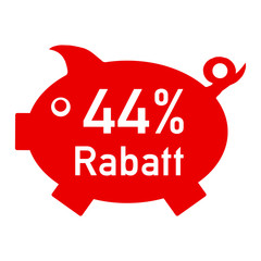 rs44 - RabattSchwein rot - 44 Prozent - g1417